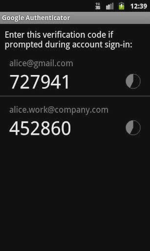 谷歌认证器软件截图1
